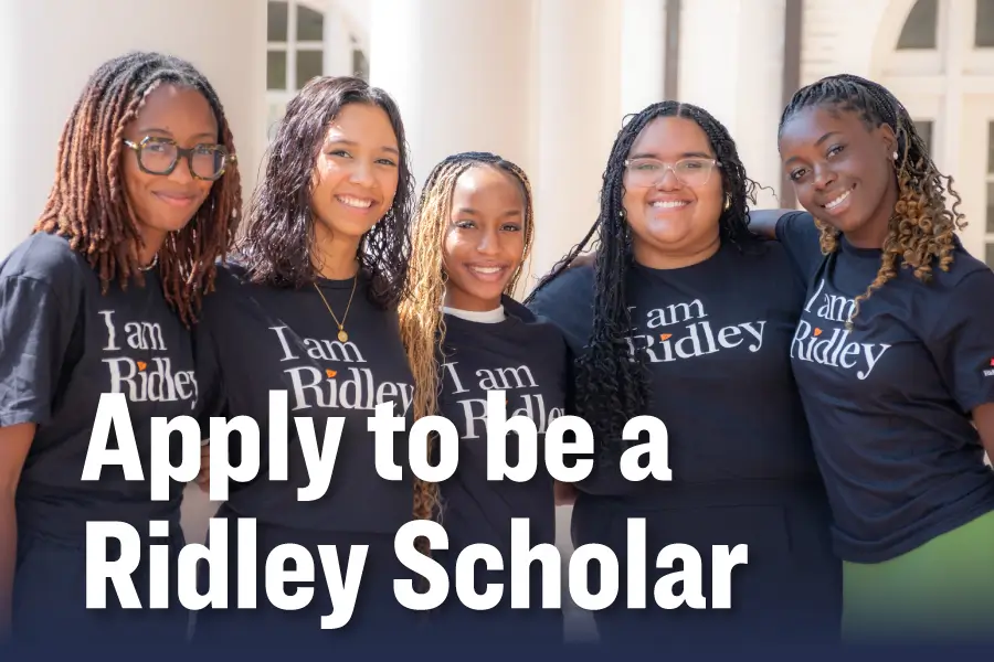 Apply to be a Ridley Scholar