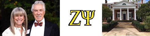 David and Jane Walentas, the Zeta Psi logo, and the Zeta Psi house