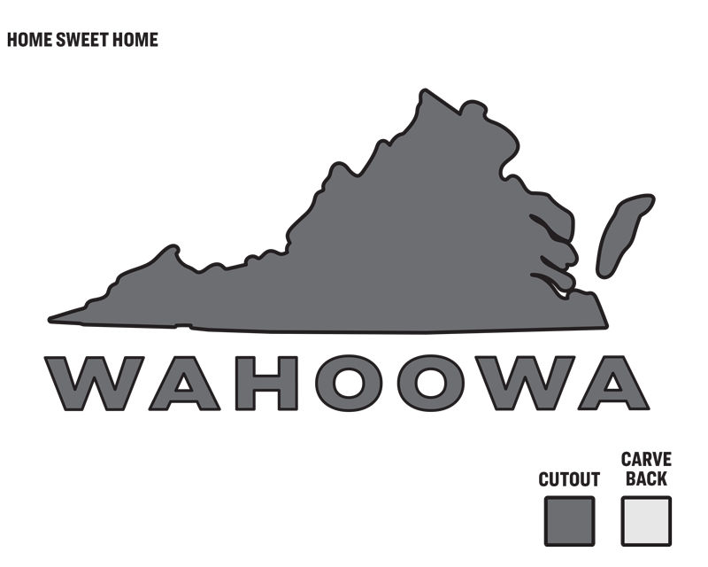 Pumpkin Template: Virginia Wahoowa
