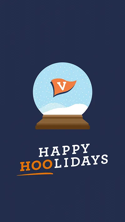 Phone background: Happy Hoolidays snowglobe