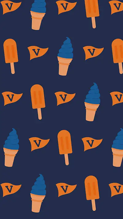 Mobile background: Ice cream and UVA pennants