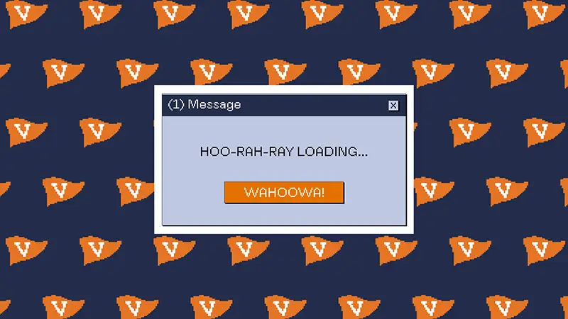 Desktop background: old school 8-bit "Hoo-Rah-Ray Loading"