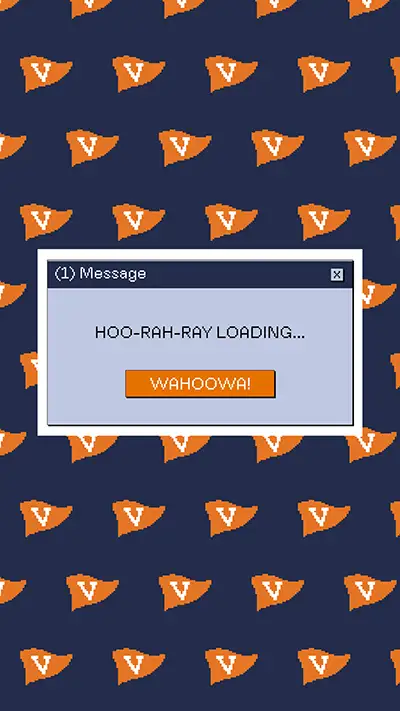 Phone background: old school 8-bit Hoo-Rah-Ray Loading