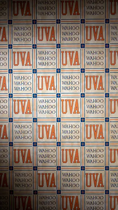 Mobile background: the UVA wallpaper from the old Alumni Hall board room bar